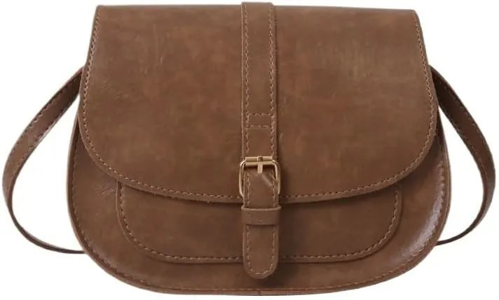 cross-body bag Solid Color Commuter Crossbody Saddle Bag