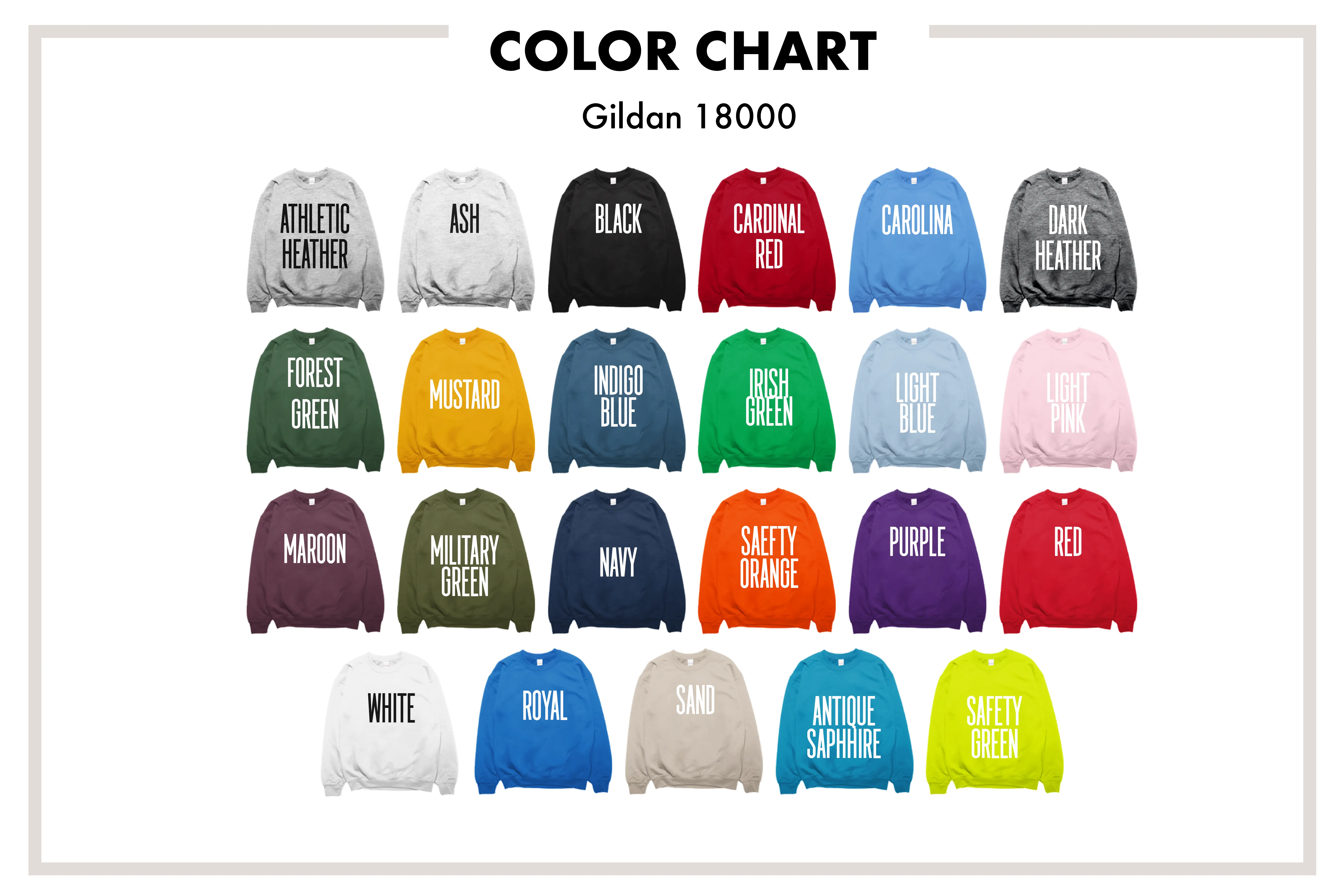 Custom Sweatshirt / One Side Custom Printed Sweatshirts