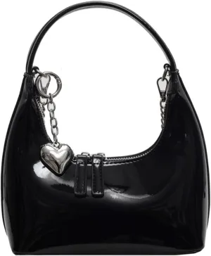 Cute Purse Small Hobo Bag Heart Charm Y2k Mini Purses Retro Classic Elegance Luxurious and Vintage Handbag