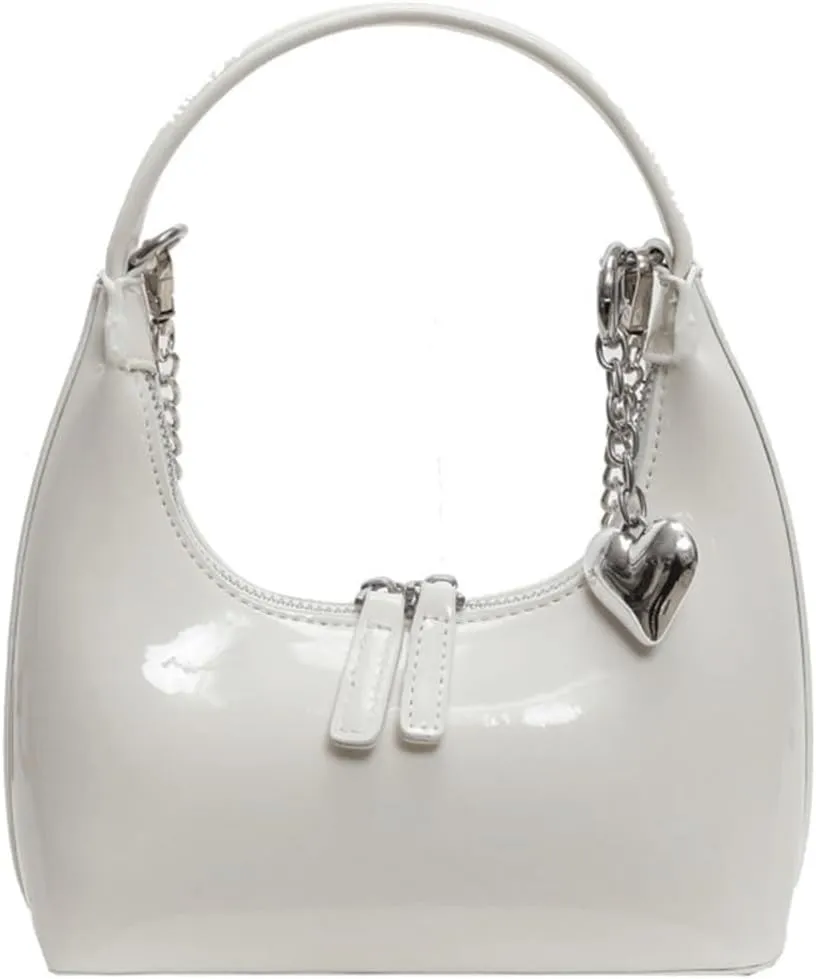Cute Purse Small Hobo Bag Heart Charm Y2k Mini Purses Retro Classic Elegance Luxurious and Vintage Handbag