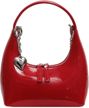 Cute Purse Small Hobo Bag Heart Charm Y2k Mini Purses Retro Classic Elegance Luxurious and Vintage Handbag