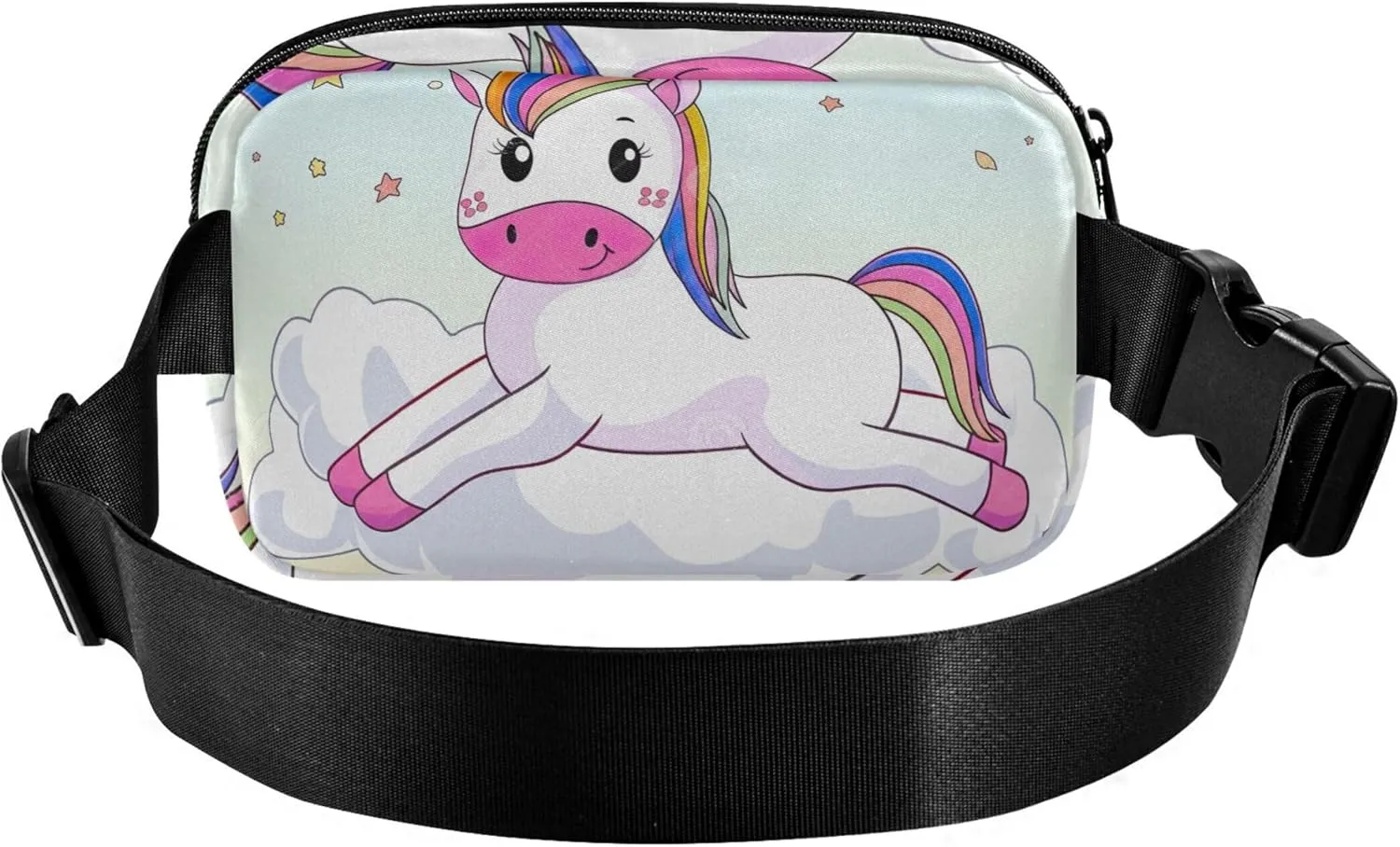 Cute Unicorn Sky Cloud Fanny Packs Women Waterproof Large Hip Belt Bag Cute Waist Purse for Women