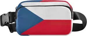 Czech Republic Flag Waterproof Womens Fanny Pack Anti Theft Belt Bag Designer Travel Waist Pack for Men