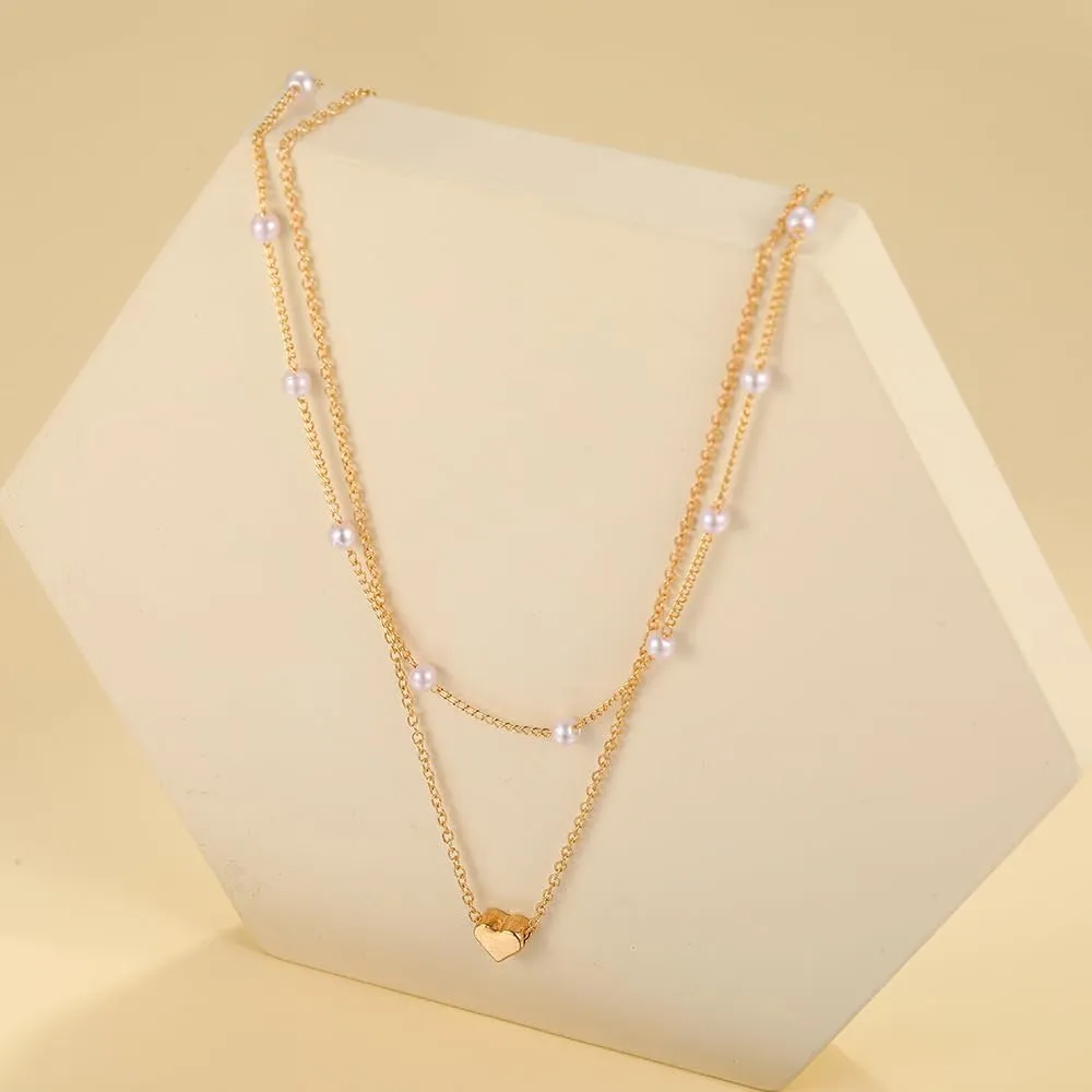 Dainty Layered Necklaces Pendent for Women Trendy Multilayer Bar Disc Simple Herringbone Adjustable Chain Layering Y Pendant Necklaces Jewelry