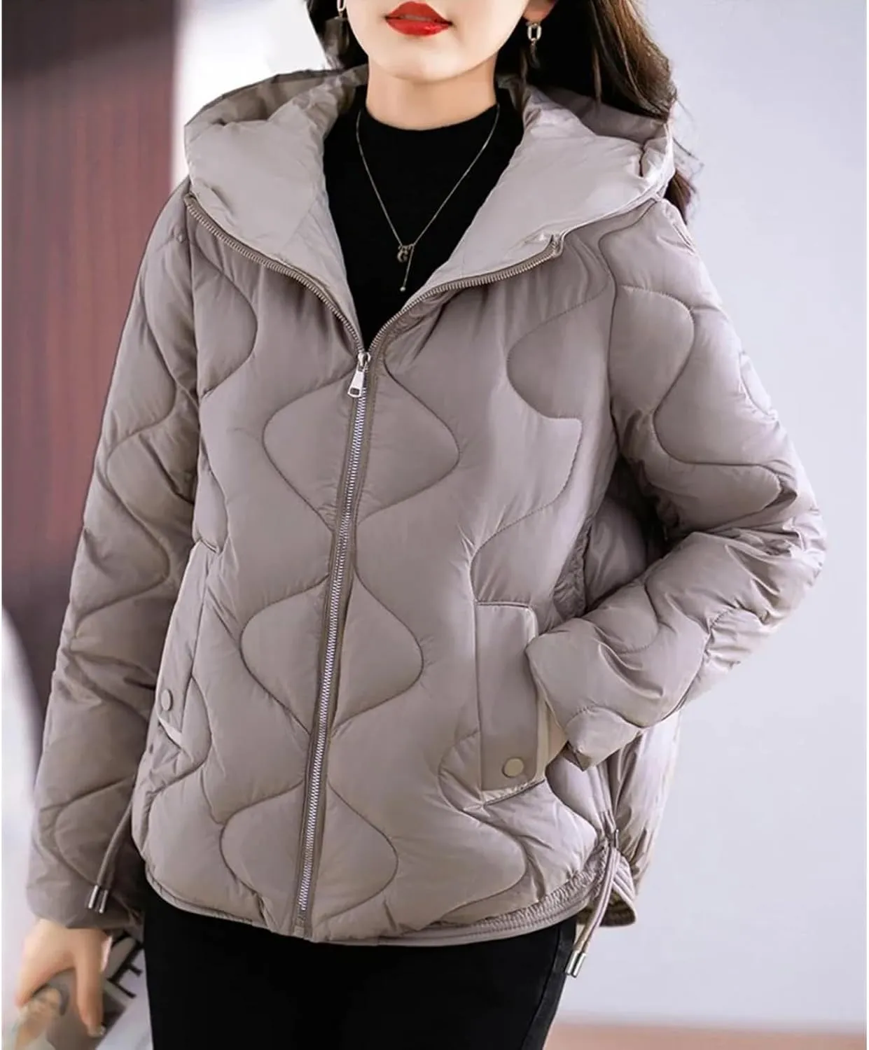 Dawery Winter Jacket Women Hooded Down Cotton Coat Female Parkas Thick Warm Cotton-Padded Coat Outwear