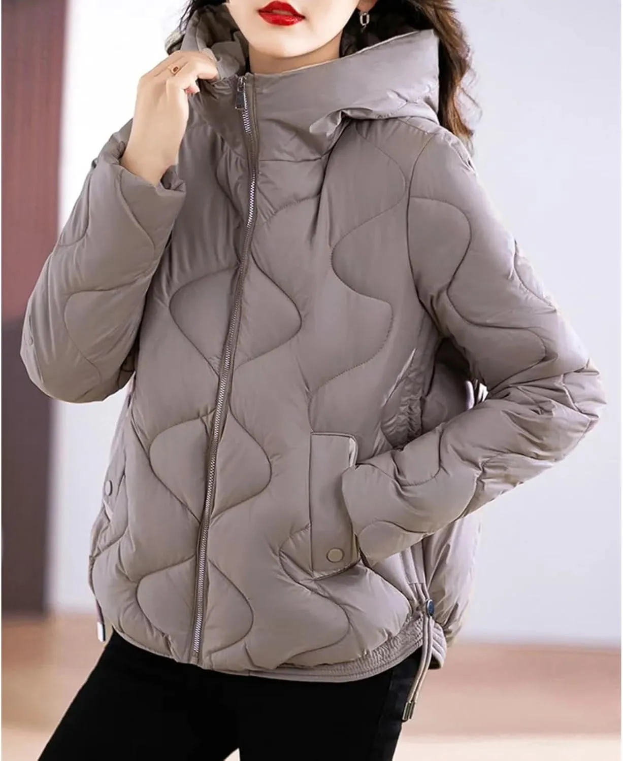 Dawery Winter Jacket Women Hooded Down Cotton Coat Female Parkas Thick Warm Cotton-Padded Coat Outwear