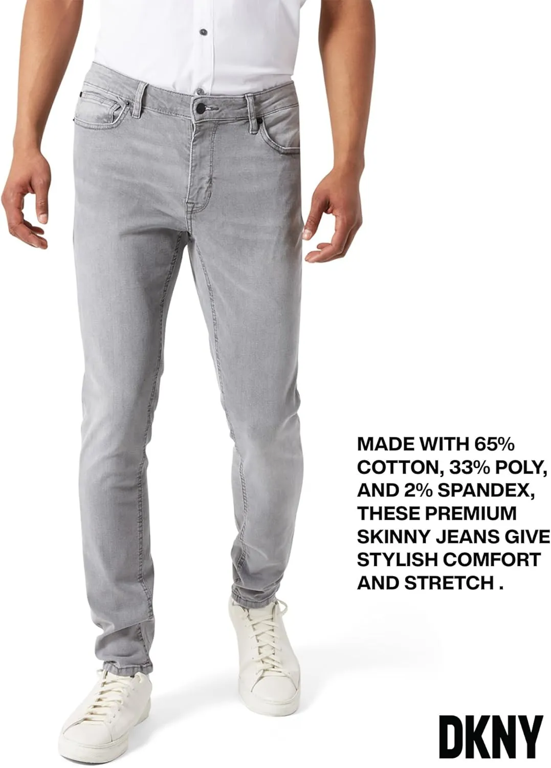 DKNY Jeans for Men - Premium Soft Skinny Fit Mens Stretch Jeans