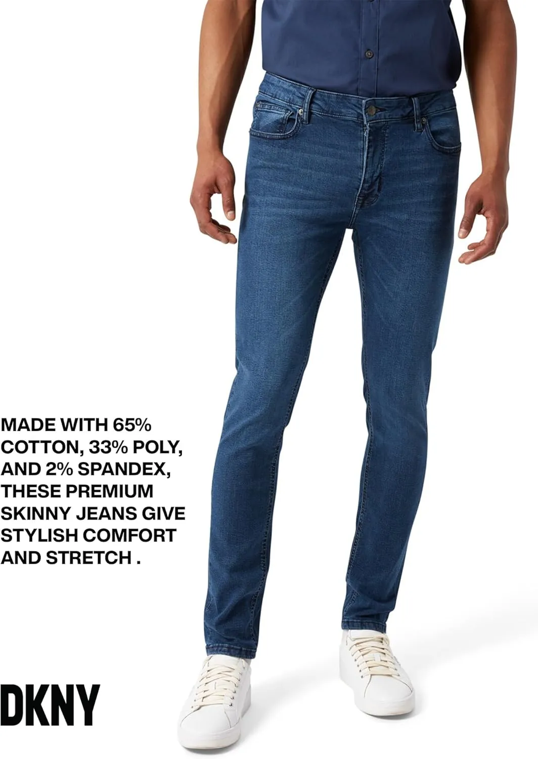 DKNY Jeans for Men - Premium Soft Skinny Fit Mens Stretch Jeans