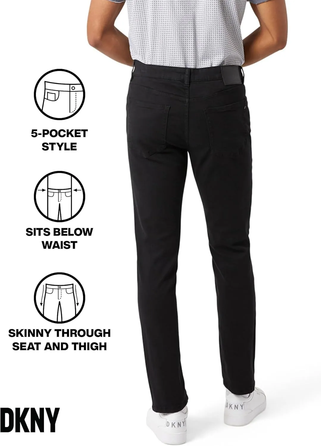 DKNY Jeans for Men - Premium Soft Skinny Fit Mens Stretch Jeans