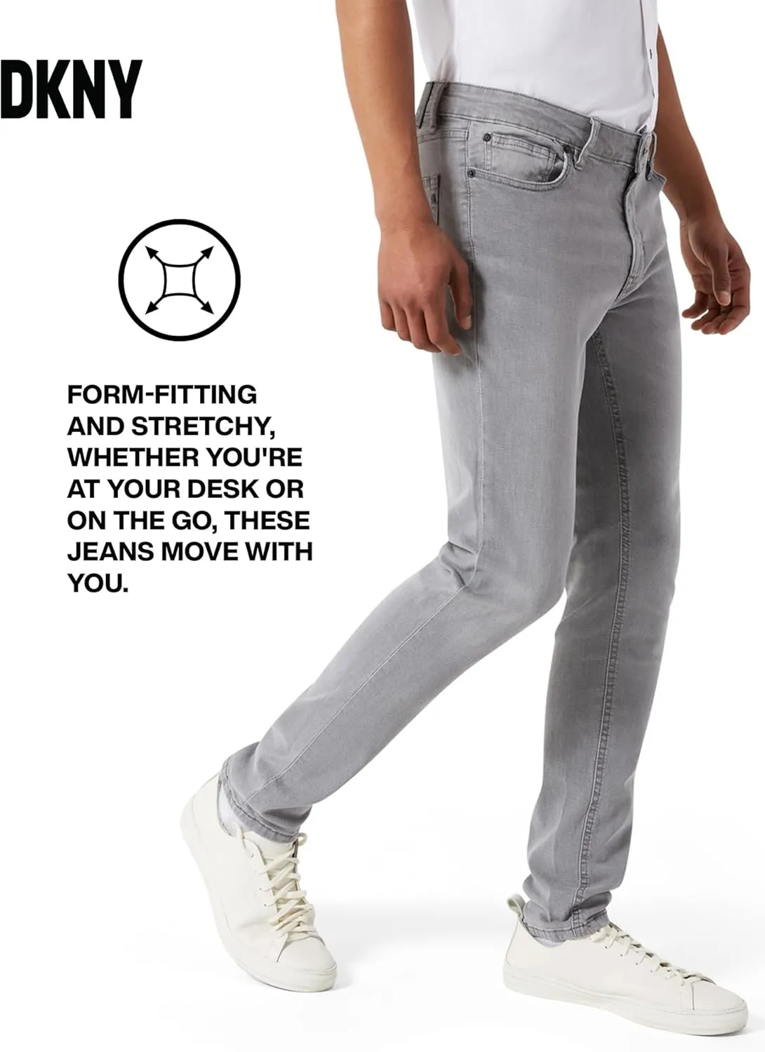 DKNY Jeans for Men - Premium Soft Skinny Fit Mens Stretch Jeans