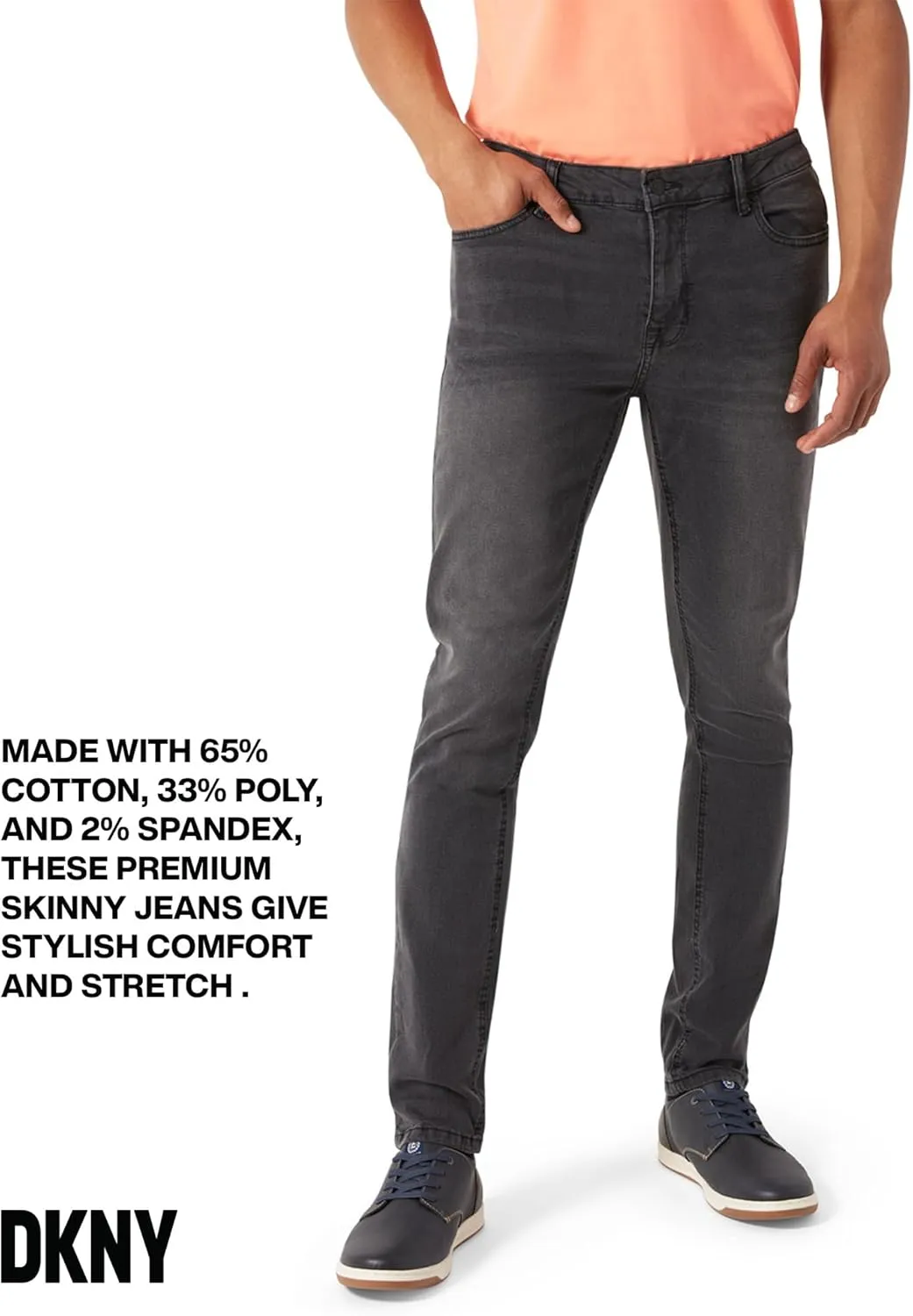DKNY Jeans for Men - Premium Soft Skinny Fit Mens Stretch Jeans