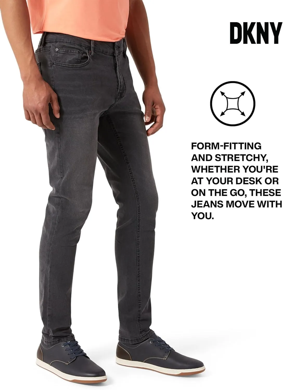 DKNY Jeans for Men - Premium Soft Skinny Fit Mens Stretch Jeans