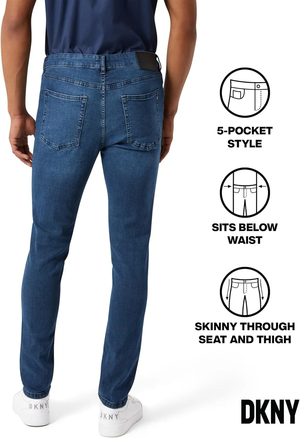 DKNY Jeans for Men - Premium Soft Skinny Fit Mens Stretch Jeans