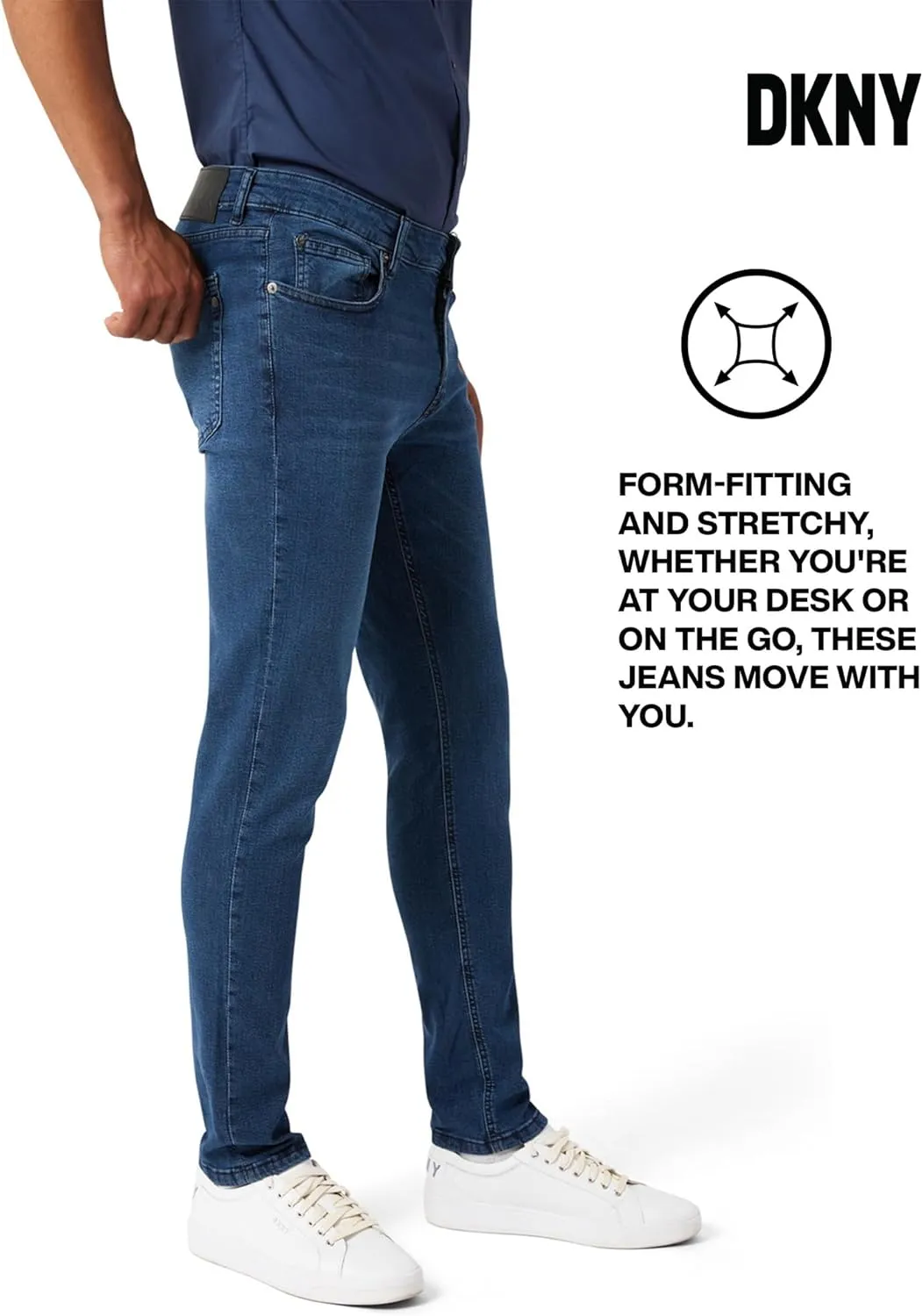 DKNY Jeans for Men - Premium Soft Skinny Fit Mens Stretch Jeans