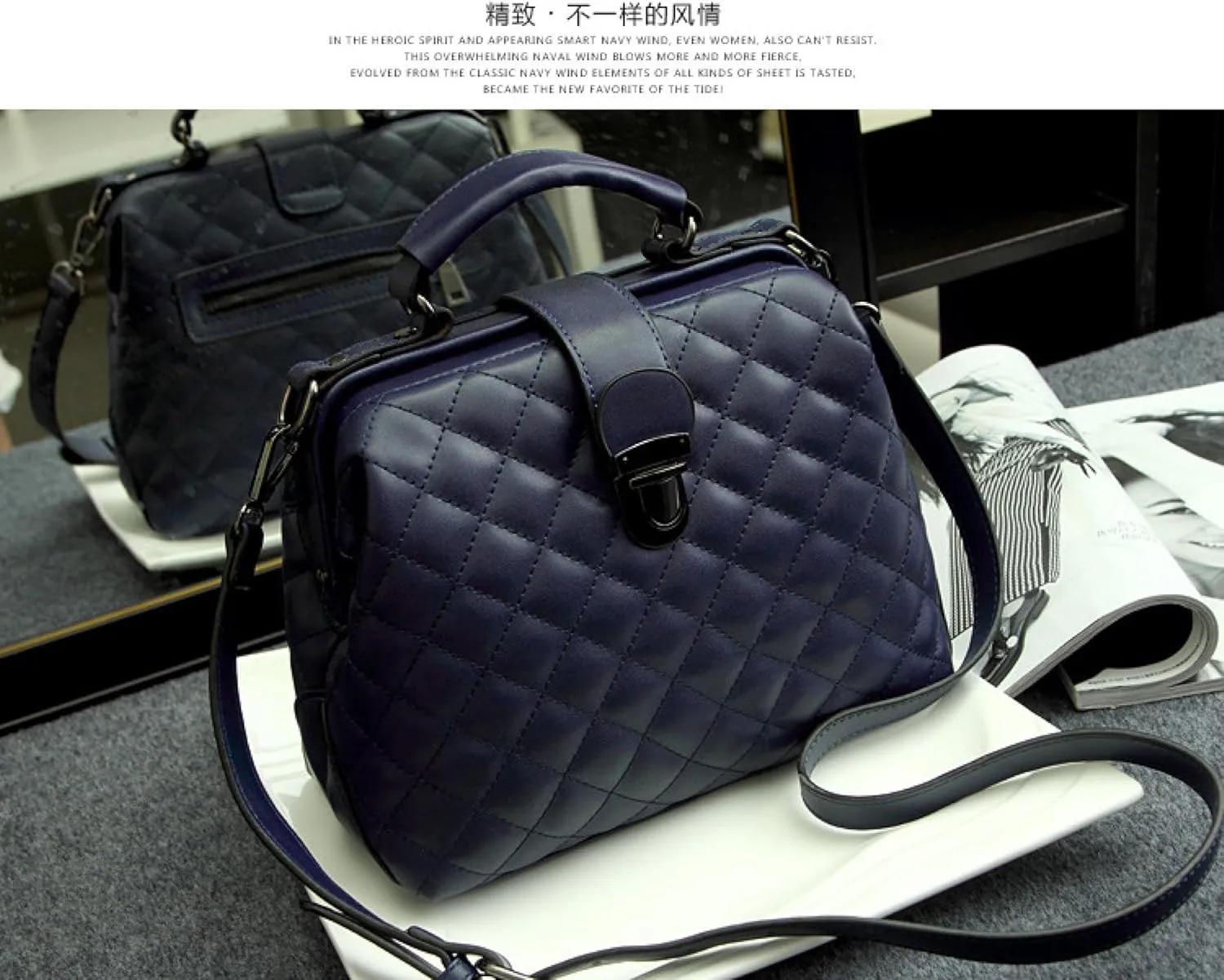 Doctor's Bag, Crossbody Bag, Women's Handbag, Shoulder Bag, Nubuck Leather Women's Bag