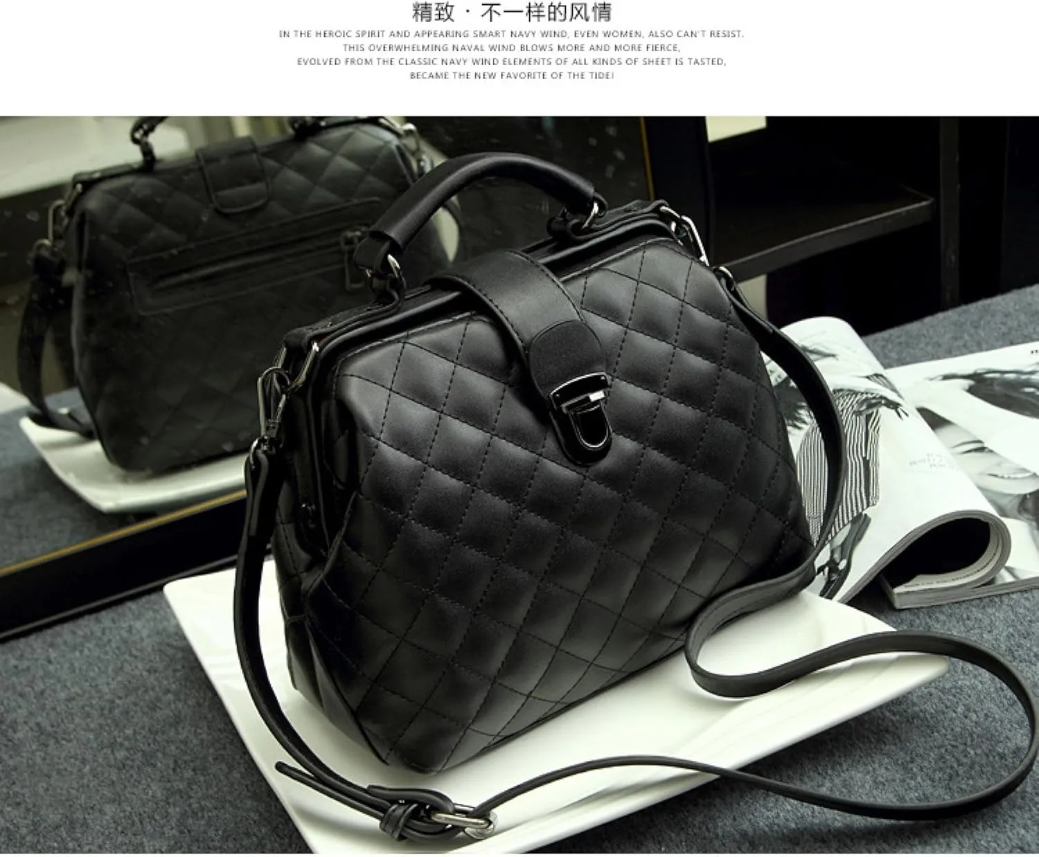 Doctor's Bag, Crossbody Bag, Women's Handbag, Shoulder Bag, Nubuck Leather Women's Bag