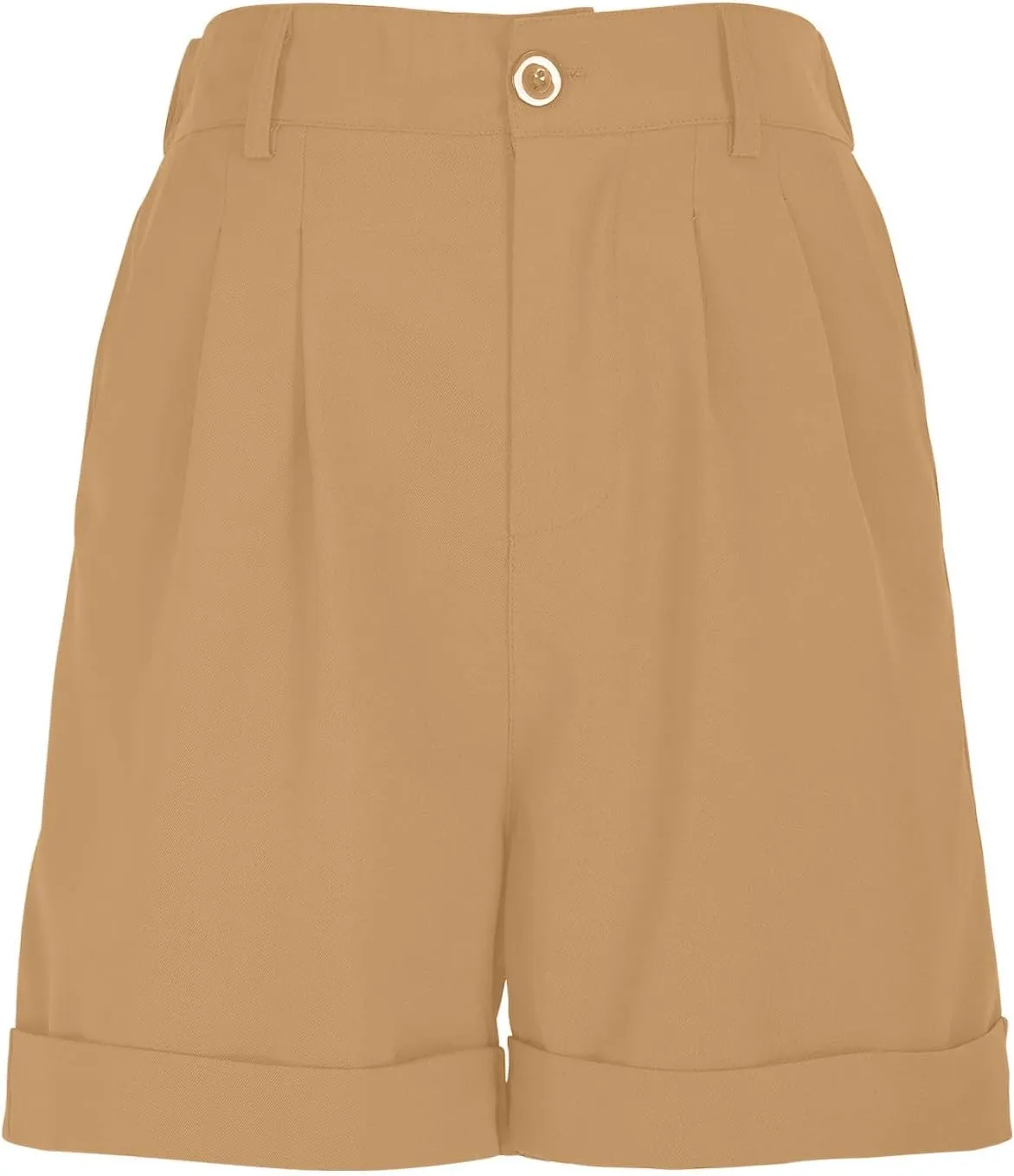 Dressy Shorts for Women Casual High Waisted Wide Leg Tailored Pleated Shorts Summer Business Work Short with Pockets