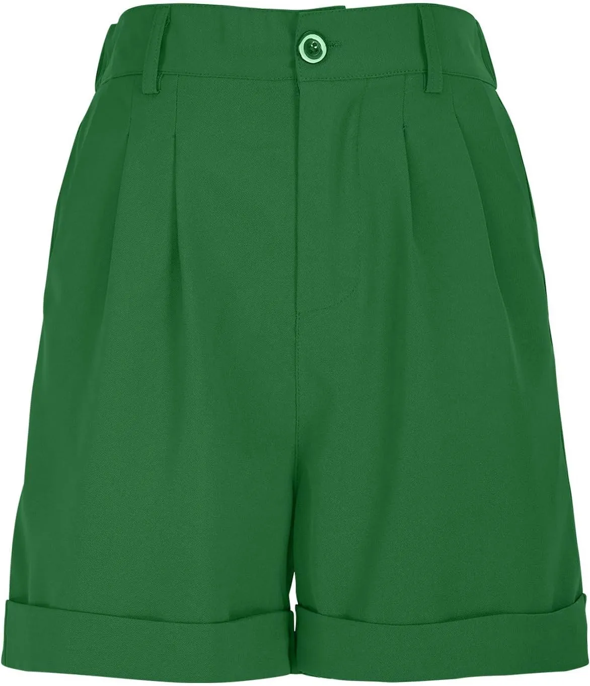 Dressy Shorts for Women Casual High Waisted Wide Leg Tailored Pleated Shorts Summer Business Work Short with Pockets