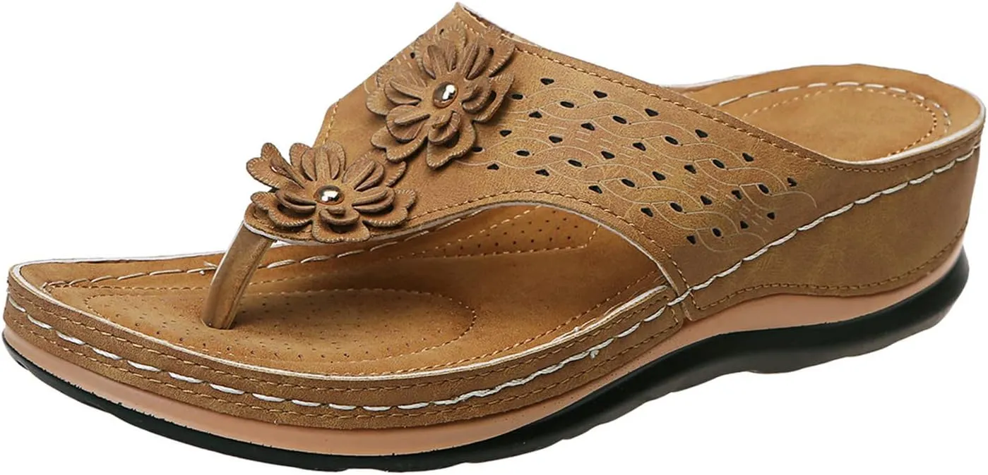 Eduavar Orthopedic Sandals for Women, Black Sandals Women Wide Width Open Toe Sandals Comfy Platform Sandals Travel Shoes