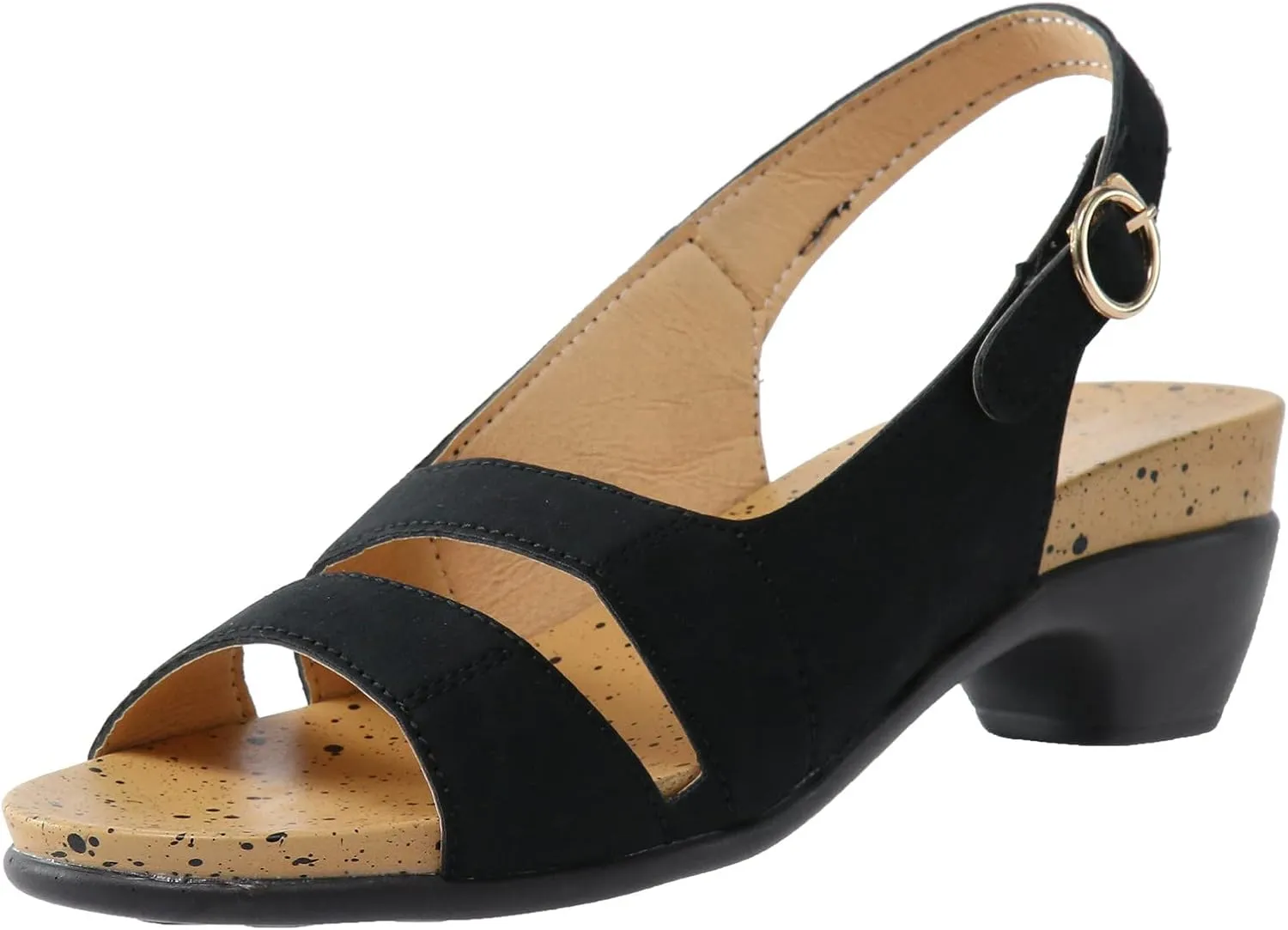 Eduavar Orthopedic Sandals for Women, Sandals Women Fashion Summer Casual Elegant Low Heel Sandals with Ankle Strap