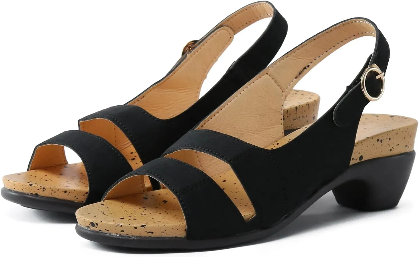 Eduavar Summer Sandals for Women 2023, Sandals Women Dressy Rhinestones Wedge Sandals Open Toe Zip Up Sandals Shoes