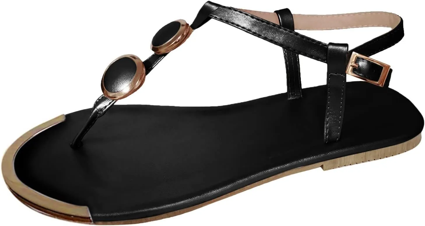 Eduavar Womens Sandals Comfortable, Sandals Women Comfortable Open Toe Flip Flops Summer Fashion Flat Sandals Shoes