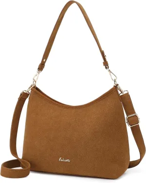 Eslcorri Hobo Bag for Women, PU Leather Crossbody Purse Travel Shoulder Satchel Bags Ladies Tote Handbags with 2 Straps