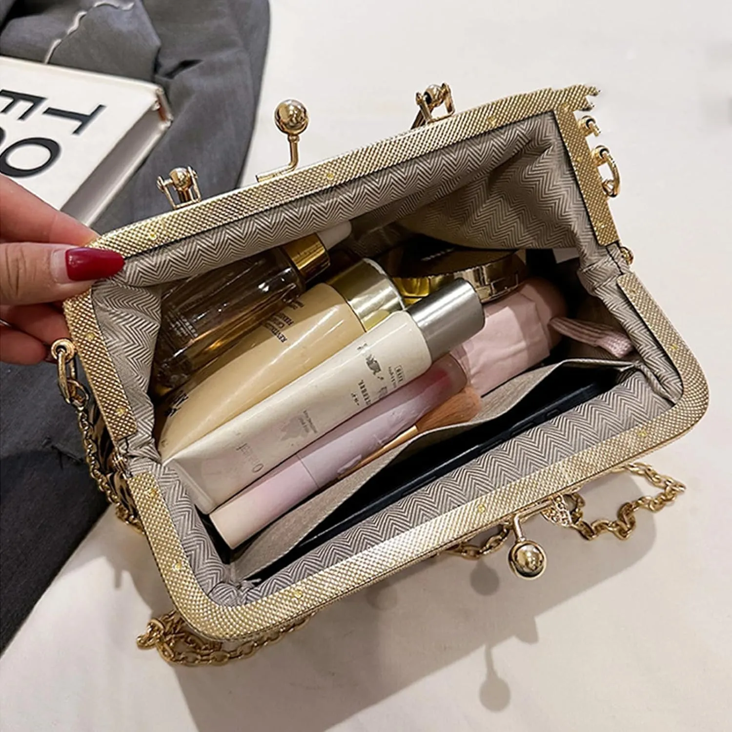 Evening Bag Small Clutch Purses Leopard Purse Formal Wedding Handbag for Women Fashion Crossbody Bags With Chain