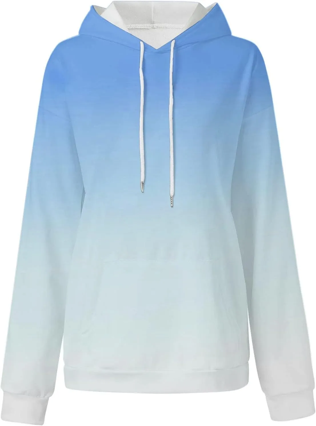 Fashion Tie Dye Hoodies For Women Pocket Long Sleeve Drawstring Oversized Pullover Fall Winter Gradient Sweatshirts