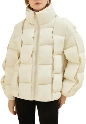 Fjnbbiot Winter Cotton Short Parkas Women Thick Warm Quilted Cotton Down Coat Padded Parka Jacket
