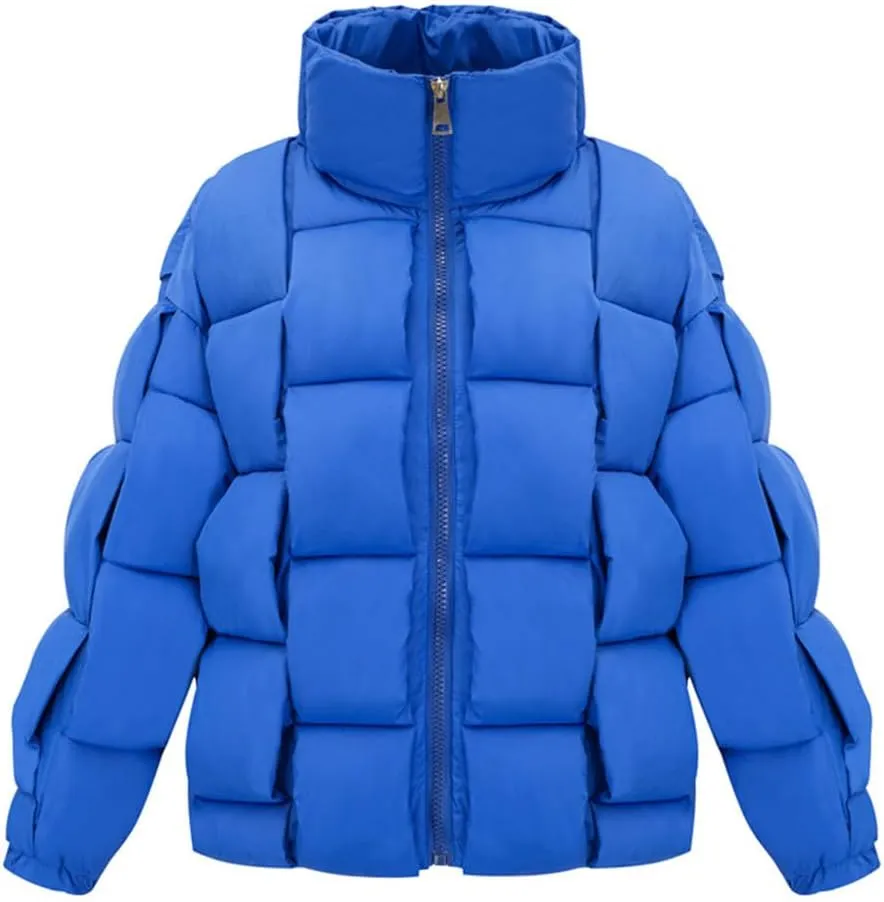 Fjnbbiot Winter Cotton Short Parkas Women Thick Warm Quilted Cotton Down Coat Padded Parka Jacket