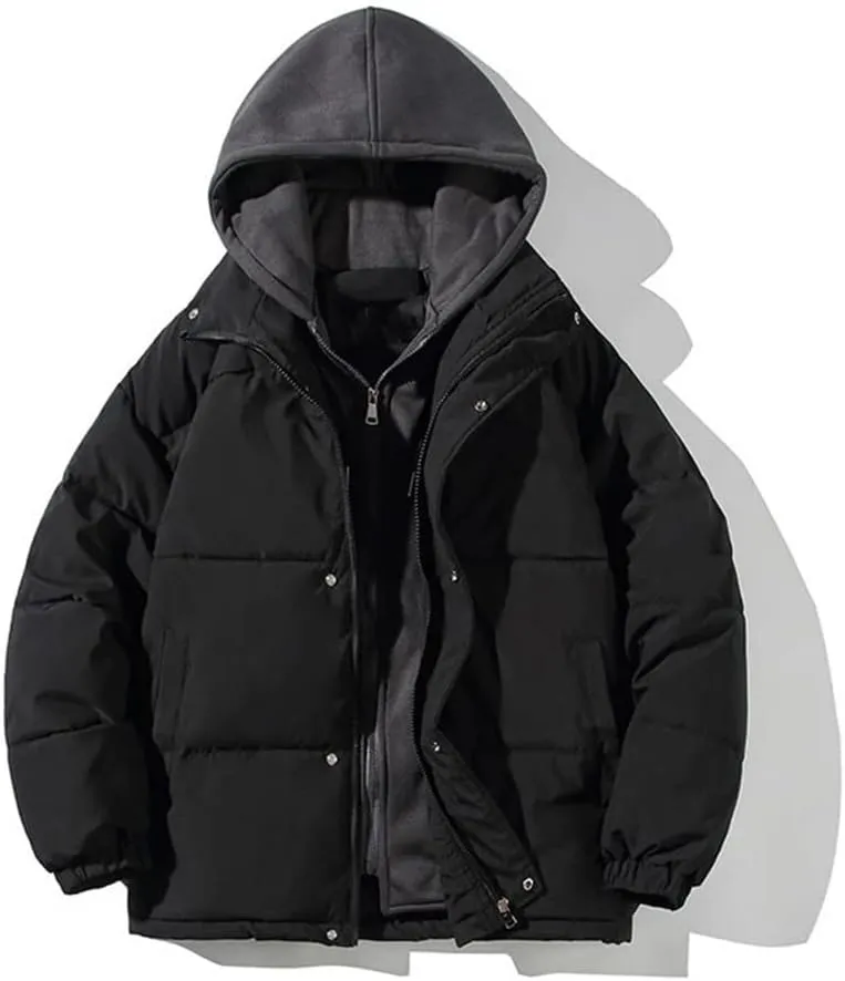 Fjnbbiot Women's Winter Jacket Down Cotton Padded Coat Loose Casual Overcoat Female Fashion Hooded Short Parkas