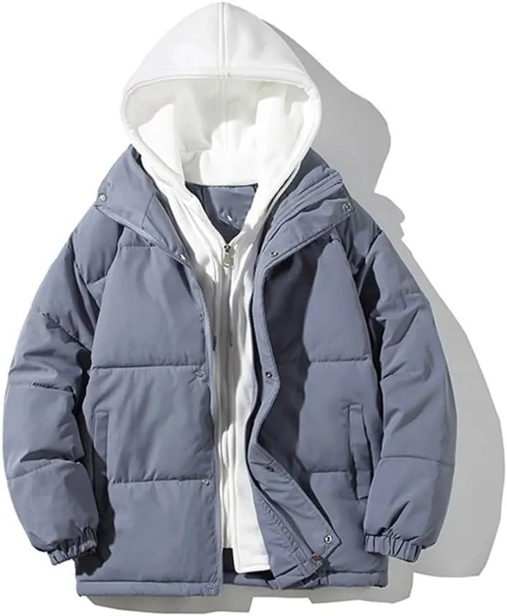Fjnbbiot Women's Winter Jacket Down Cotton Padded Coat Loose Casual Overcoat Female Fashion Hooded Short Parkas