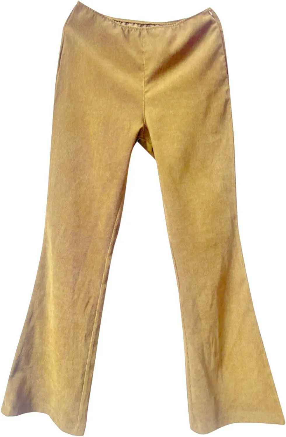 Flared Corduroy Pants Women Bootcut Pull On Work Pants Elastic High Waisted Flare Pants Bell Bottom Trousers w/Pockets