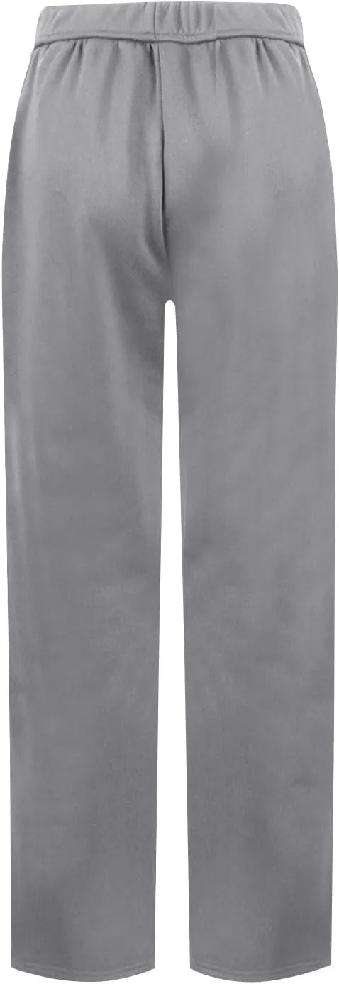 Fleece Straight Leg Sweatpants for Women Elastic High Waisted Joggers Athletic Sweat Pants Lounge Pants with Pockets