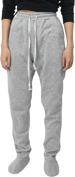 Footed Sweatpants for Women Classic High Waisted Loose Fit Casual Trousers Pockets Drawstring Pajama Pants for Women