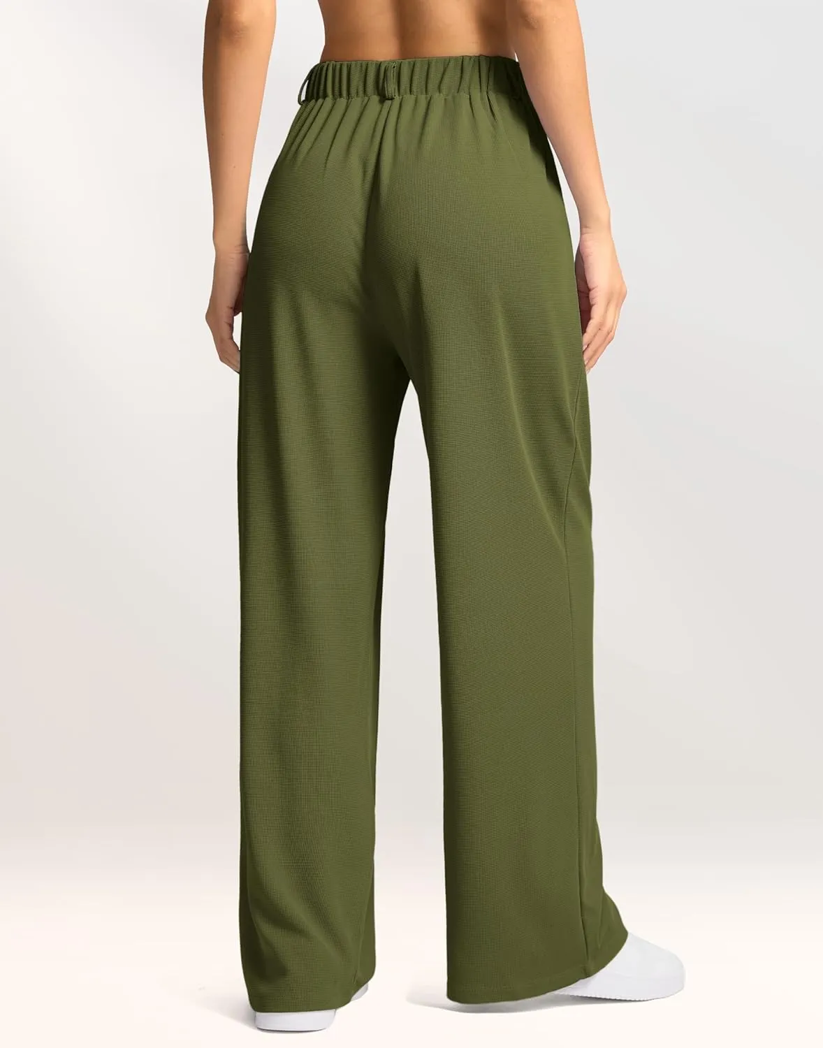 G Gradual Women's Wide Leg Pants High Waisted Waffle Knit Business Casual Slacks 2025 Office Dress Trousers Pants for Women