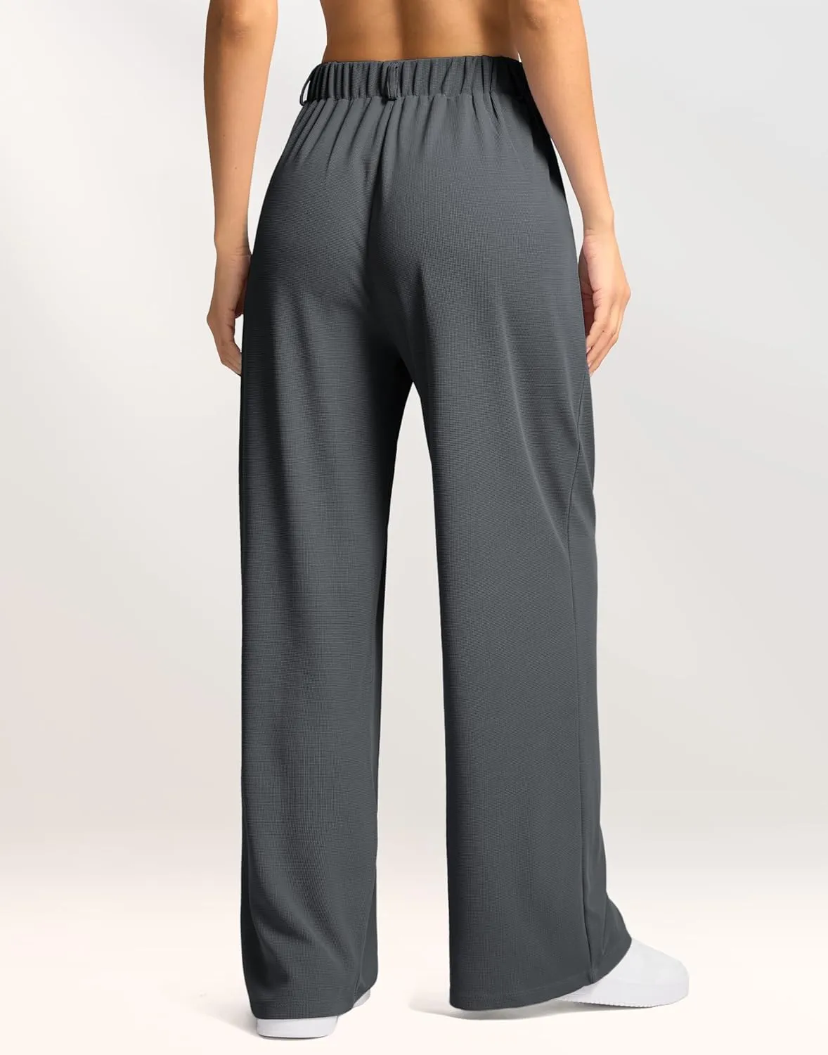 G Gradual Women's Wide Leg Pants High Waisted Waffle Knit Business Casual Slacks 2025 Office Dress Trousers Pants for Women