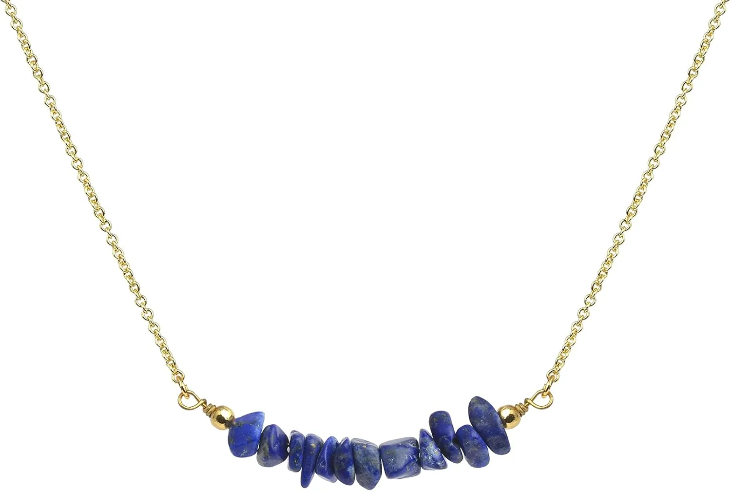Gemstone Bar Necklaces for Women Gold Silver Plated Crystal Stone Beaded Necklace Pendant Dainty Choker Necklaces for Jewelry Gift