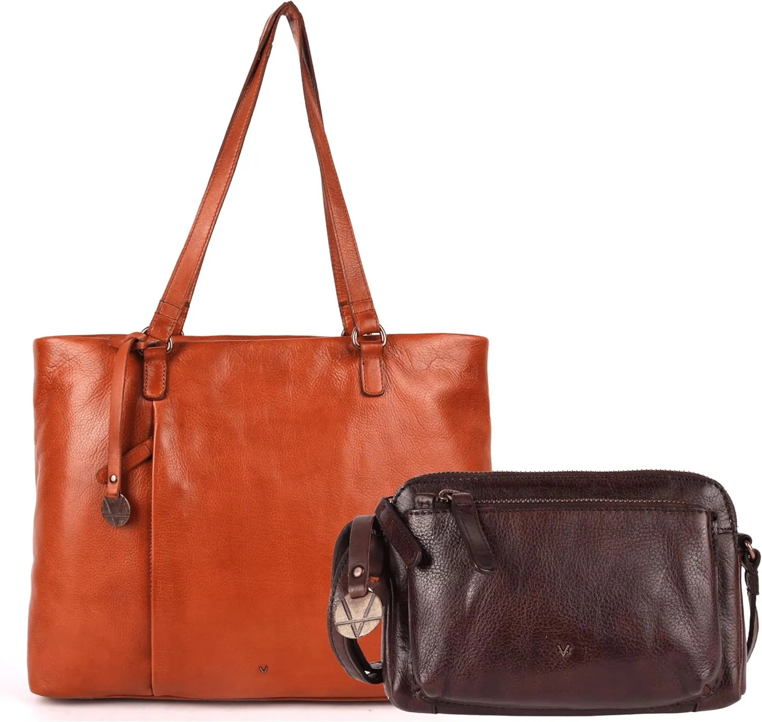 Genuine Italian Leather Bag Collection - Tote, Crossbody, and Satchel Purses - Ladies' Shoulder Bags with Top Handle & Adjustable Strap - Stylish and Versatile for Casual or Office Use