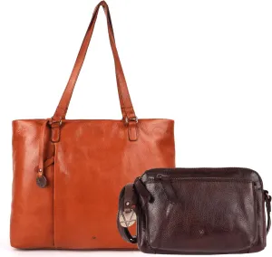 Genuine Italian Leather Bag Collection - Tote, Crossbody, and Satchel Purses - Ladies' Shoulder Bags with Top Handle & Adjustable Strap - Stylish and Versatile for Casual or Office Use