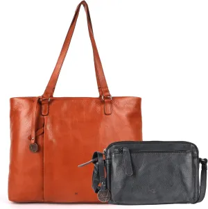 Genuine Italian Leather Bag Collection - Tote, Crossbody, and Satchel Purses - Ladies' Shoulder Bags with Top Handle & Adjustable Strap - Stylish and Versatile for Casual or Office Use