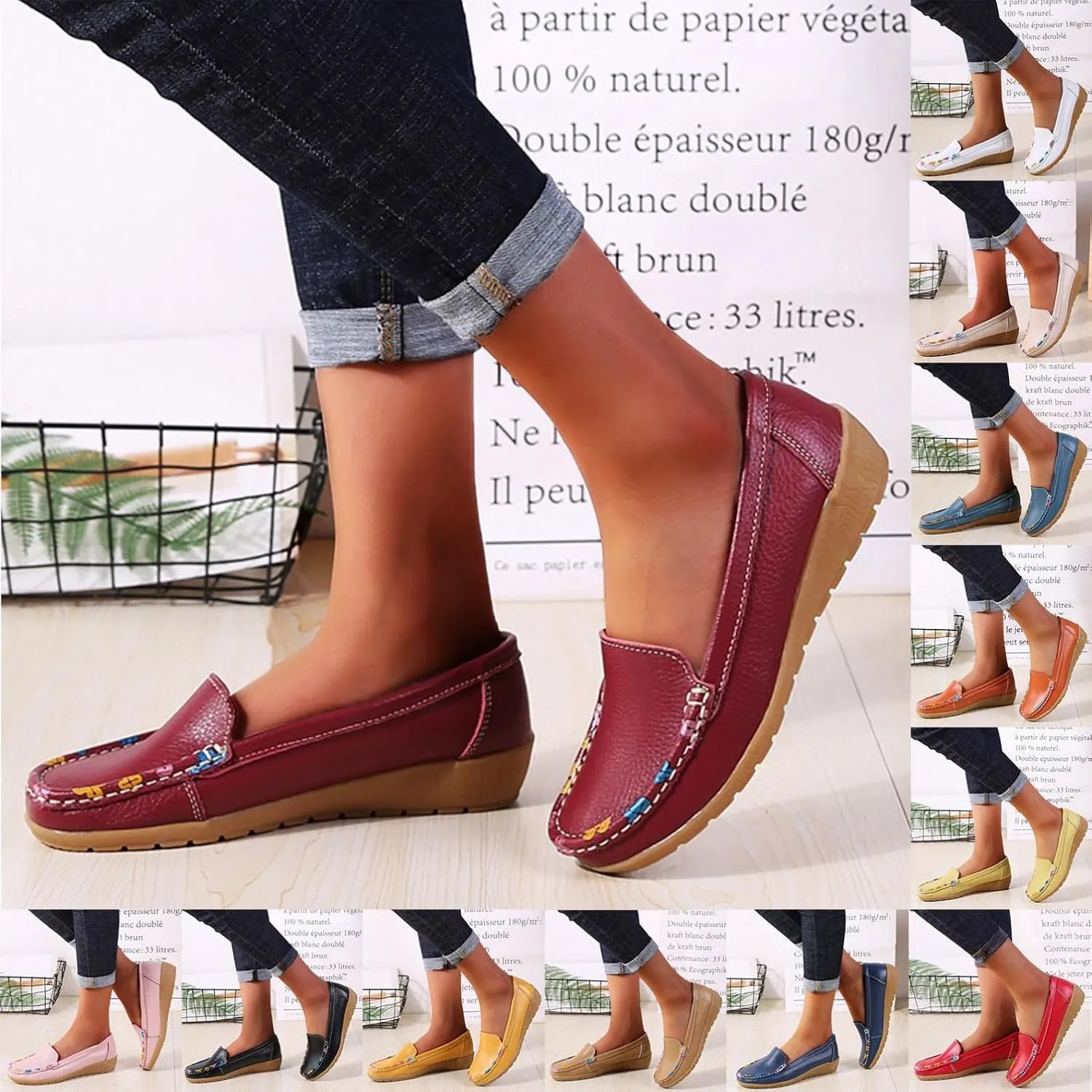 Gibobby Sandals for Women Casual Summer Slip on Shoes Comfortable Closed Toe Loafers Dress Shoes for Women Shoes Flats