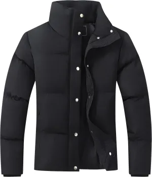 GIMECEN Women's Winter Coat Full-Zip Down Jacket Waterproof Puffer Coat Warm Parkas Long Sleeve Outerwear
