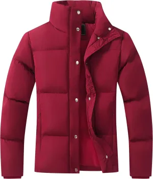 GIMECEN Women's Winter Coat Full-Zip Down Jacket Waterproof Puffer Coat Warm Parkas Long Sleeve Outerwear