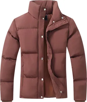 GIMECEN Women's Winter Coat Full-Zip Down Jacket Waterproof Puffer Coat Warm Parkas Long Sleeve Outerwear