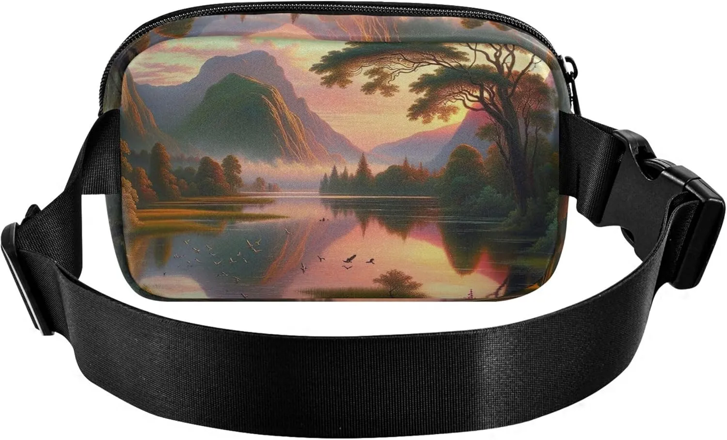 Golden Valley Tranquil Twilight Women Fanny Packs Waterproof Large Hip Belt Bag Trendy Waist Pack for Women