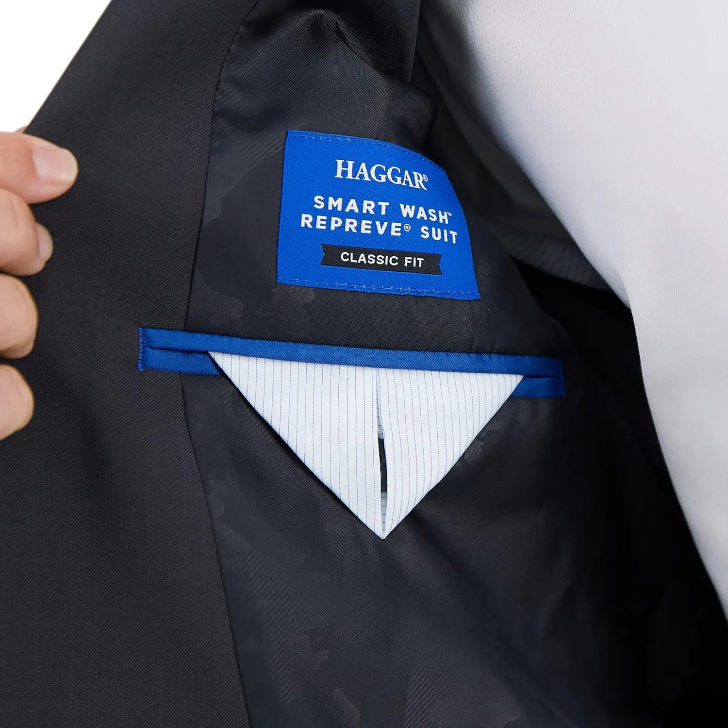 Haggar Men's Smart Wash Premium Stretch Classic Fit Regular and Big & Tall Suit Separates(Pants & Jackets)