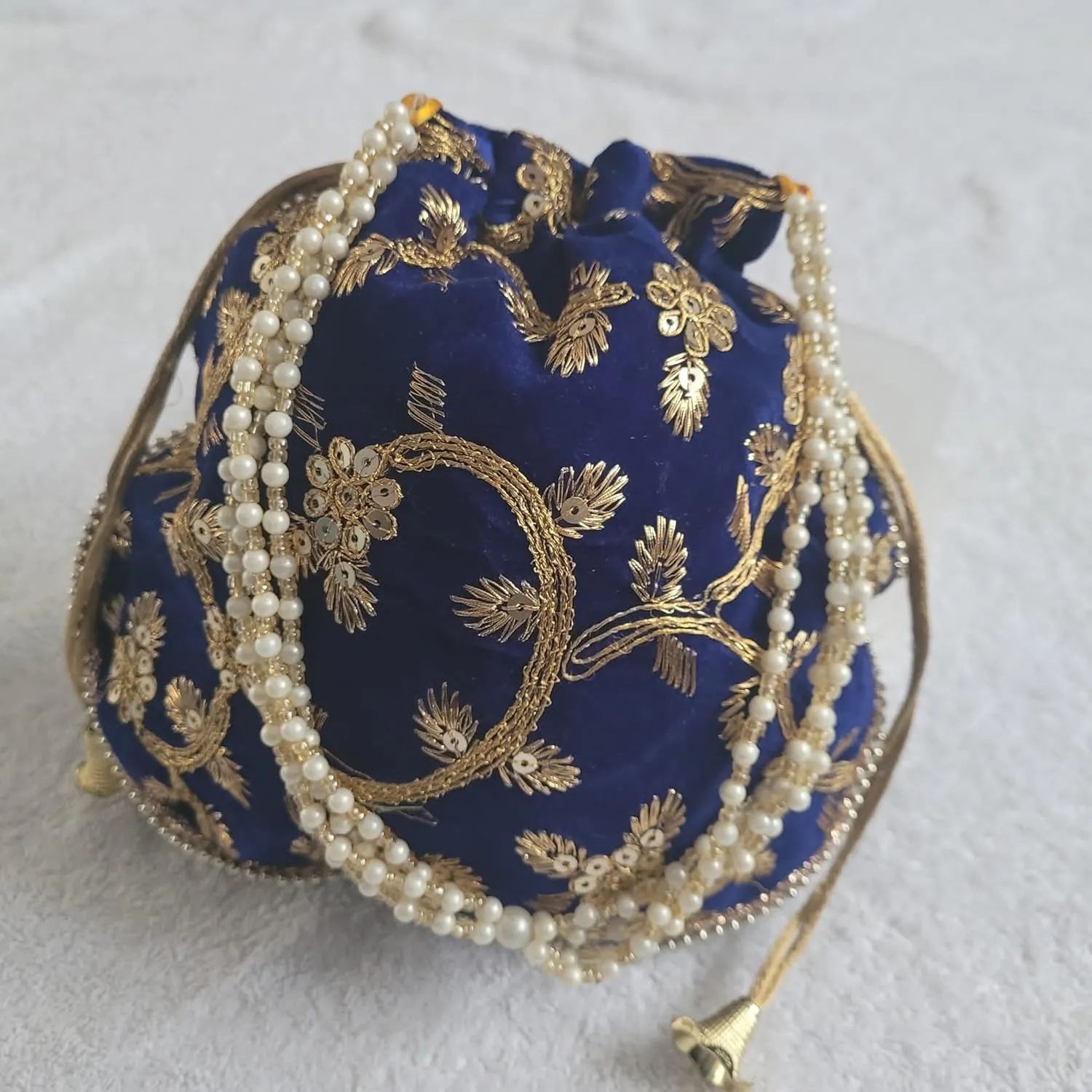 Handcrafted Women Potli Bag Purse Handbag Indian velvet Party Wedding Clutch Bag Traditional Return gift