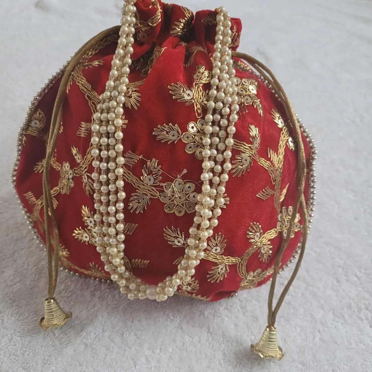 Handcrafted Women Potli Bag Purse Handbag Indian velvet Party Wedding Clutch Bag Traditional Return gift